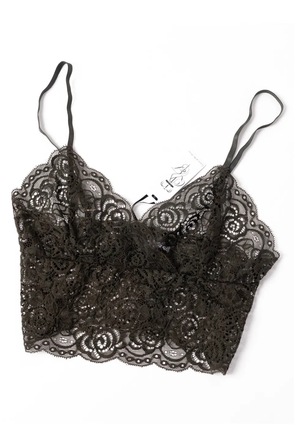 Queen of the Foxes Strappy Black Lace Bralette
