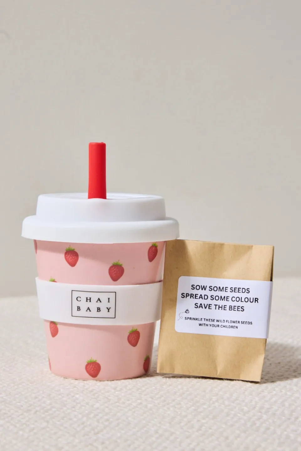 Kids Chai Baby Strawberry + Cream Babyccino + Fluffy Cup