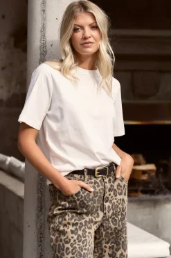 Stories be Told Street Ivory Crew Neck Short Sleeved Boxy Tee