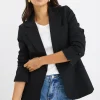 Stories be Told Suave Black Fitted Short Blazer