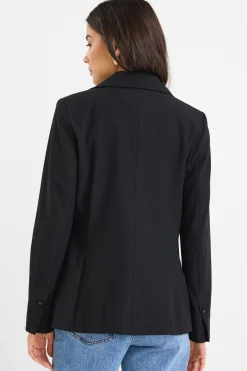Stories be Told Suave Black Fitted Short Blazer