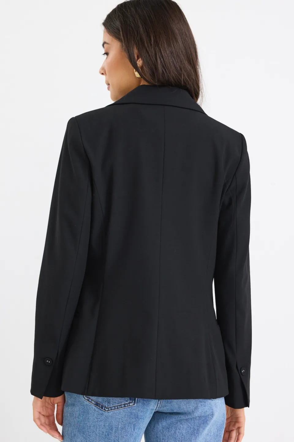 Stories be Told Suave Black Fitted Short Blazer