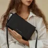 Status Anxiety Succumb Shoulder Bag Black Fold Over Side Studs