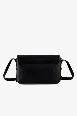 Status Anxiety Succumb Shoulder Bag Black Fold Over Side Studs