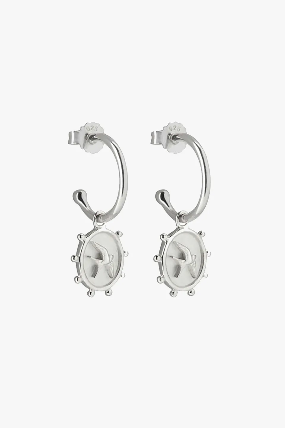 Murkani Swallow Sterling Silver Hoops EOL Earrings