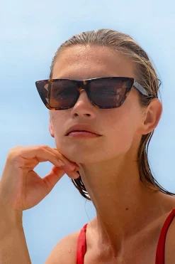 Sito Sweet Harmony Maple Torte Brown Lens Cat Eye Sunglasses