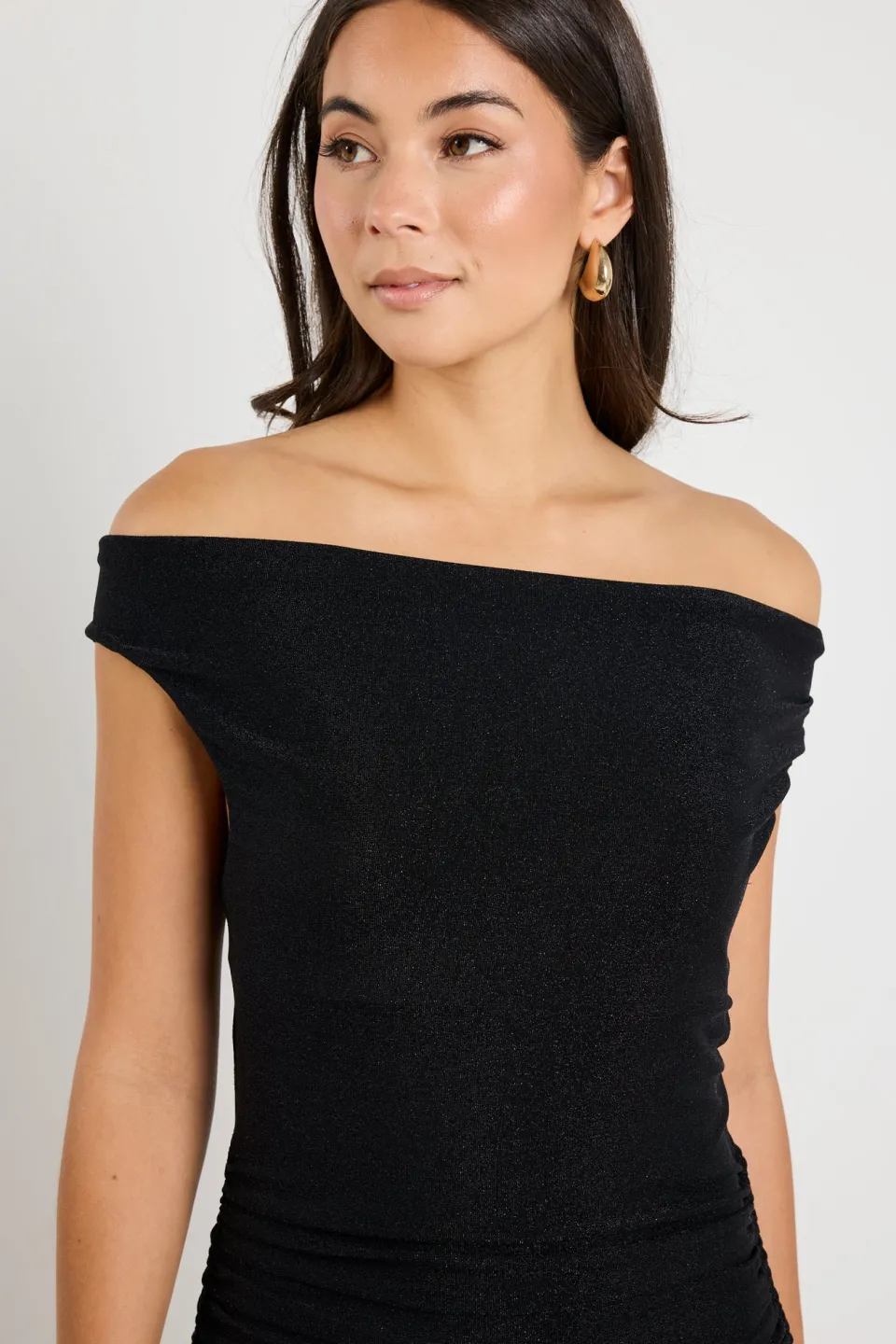 Georgia Mae Swift Black Shimmer Jersey Reversible Sleeveless Maxi Dress
