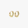 Pilgrim Taffy Recycled Small Swirl Hoop Earrings Gold