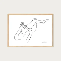 Wild u0026 Salty Take A Cuttercup Moment Lying Lady A3 Print Pine Frame