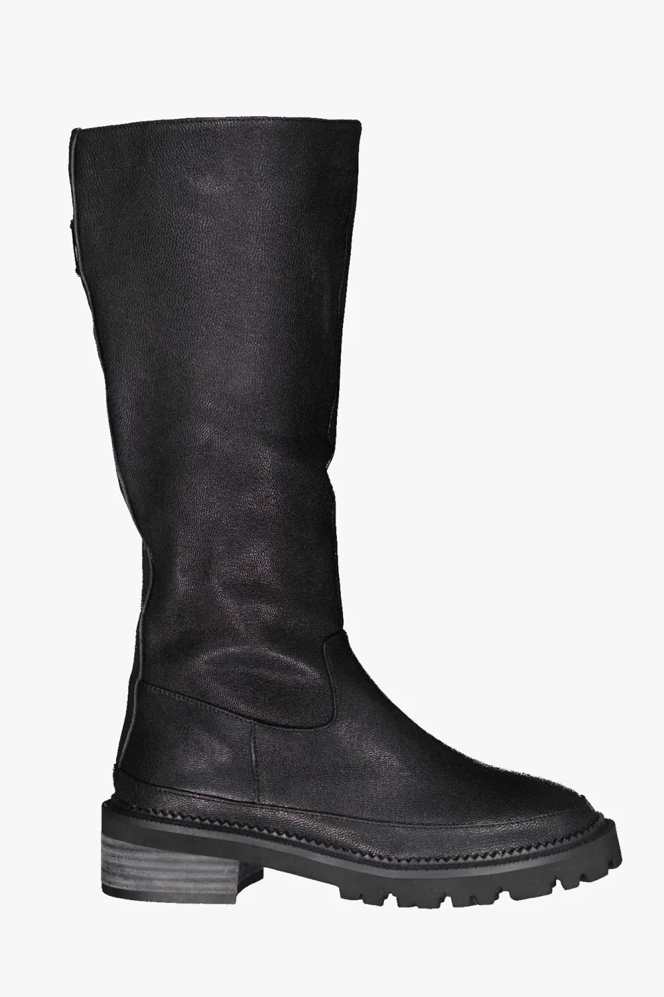 Minx Taylor Hi Zip Up Black Leather Boot