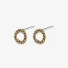 Pilgrim Tessa Preciosa Crystals on Small Gold Circle EOL Studs