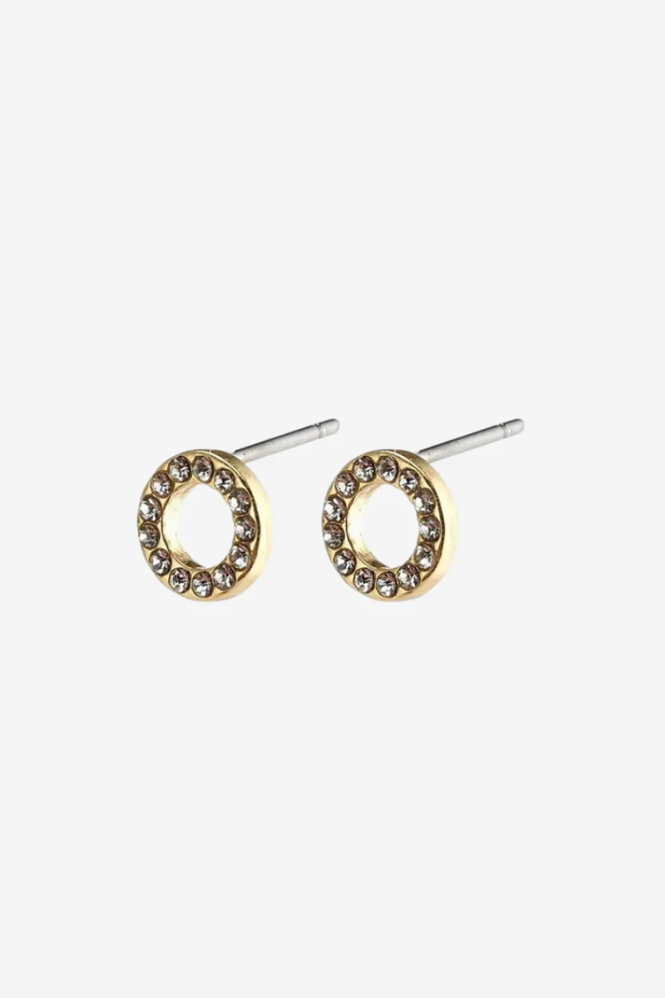 Pilgrim Tessa Preciosa Crystals on Small Gold Circle EOL Studs