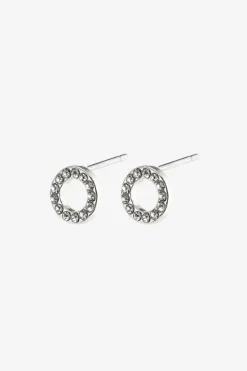 Pilgrim Tessa Preciosa Crystals on Small Silver Circle EOL Studs