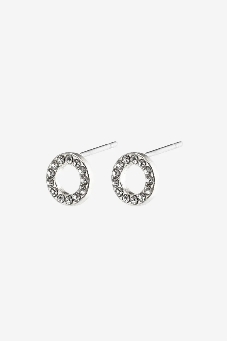 Pilgrim Tessa Preciosa Crystals on Small Silver Circle EOL Studs