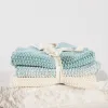 Bianca Lorenne Textured Lavette Duck Egg Wash Cloths Set of 3