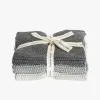 Bianca Lorenne Textured Lavette Grey Wash Cloths Set of 3