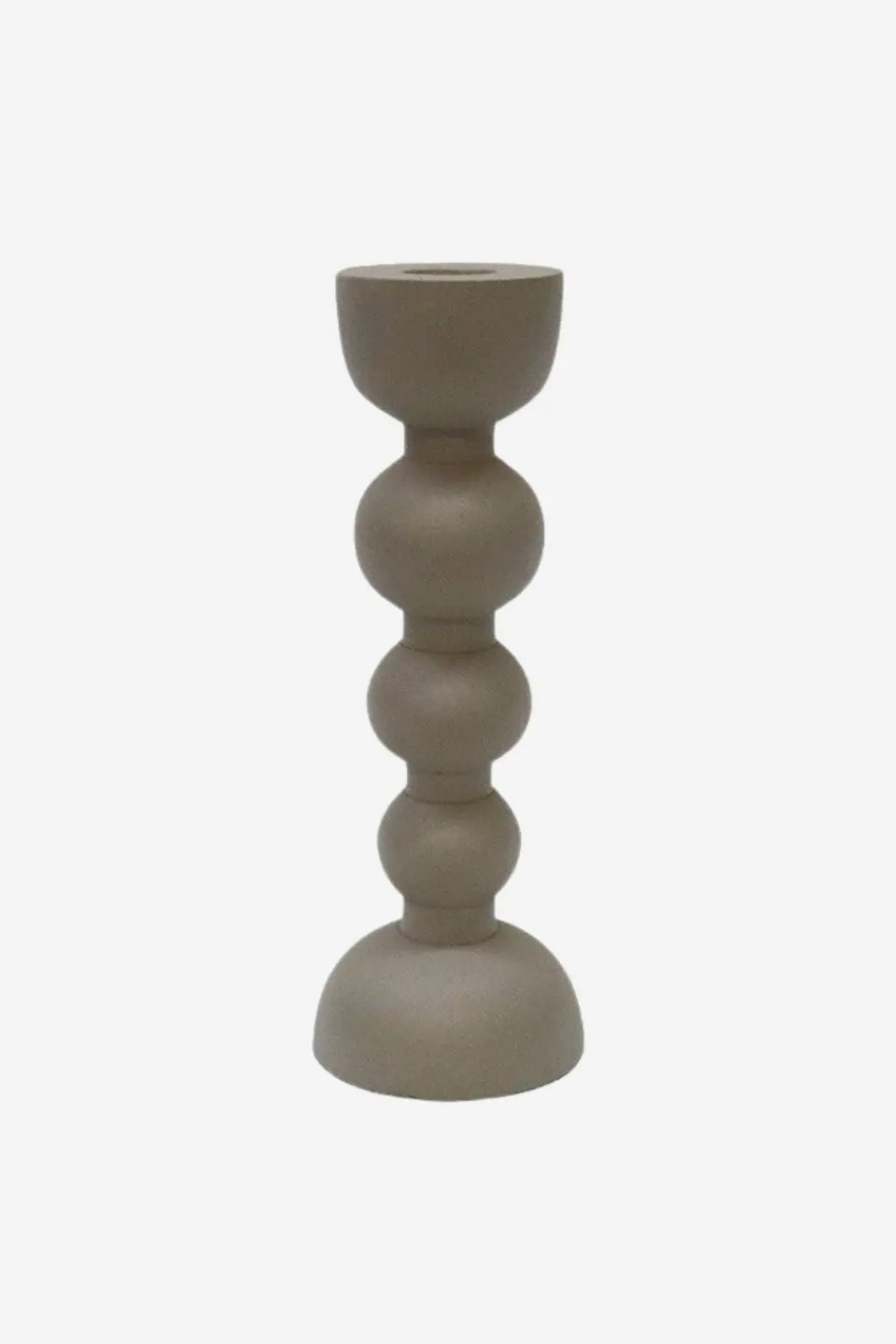 Le Forge Textured White Stacked Ball 23cm Candle Stick