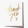 Elm Paper Thank You Gold Greeting Card