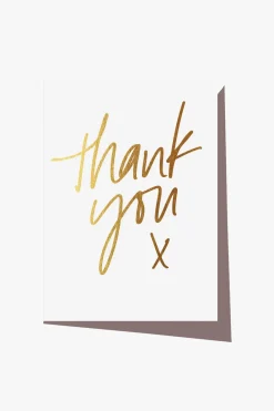 Elm Paper Thank You Gold Greeting Card