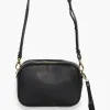 Federation The All Times Black Leather Cross Body Gold Hardware Bag