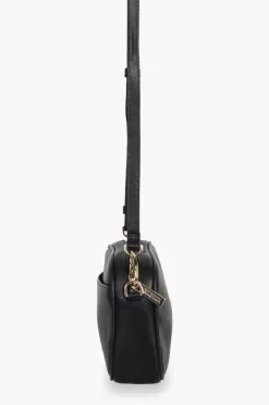 Federation The All Times Black Leather Cross Body Gold Hardware Bag