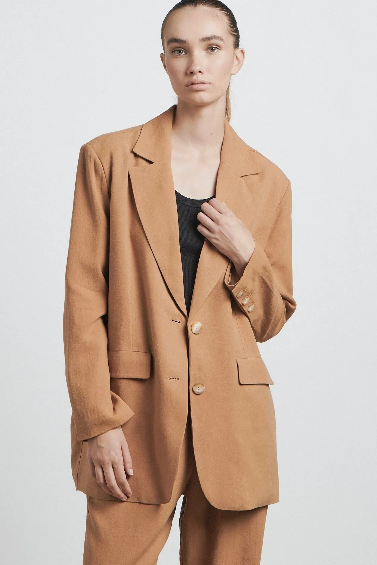 Bare The Cinnamon Oversized Blazer