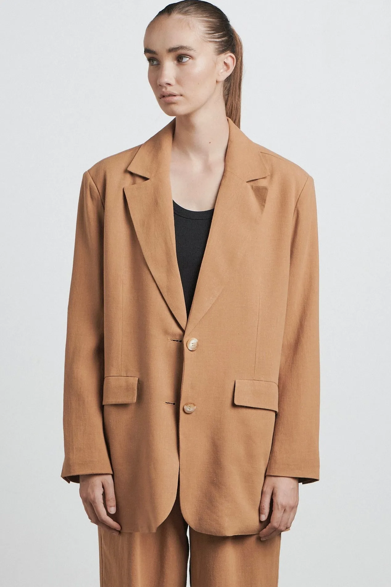 Bare The Cinnamon Oversized Blazer