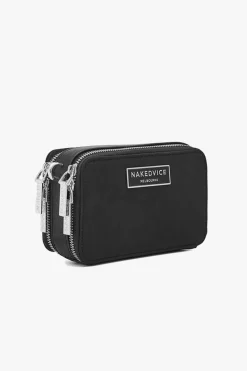 Nakedvice The Lexie Silver Hardware Black Nylon Bag