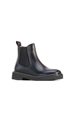 EOS Thea Black Chelsea Elastic Ankle Boot