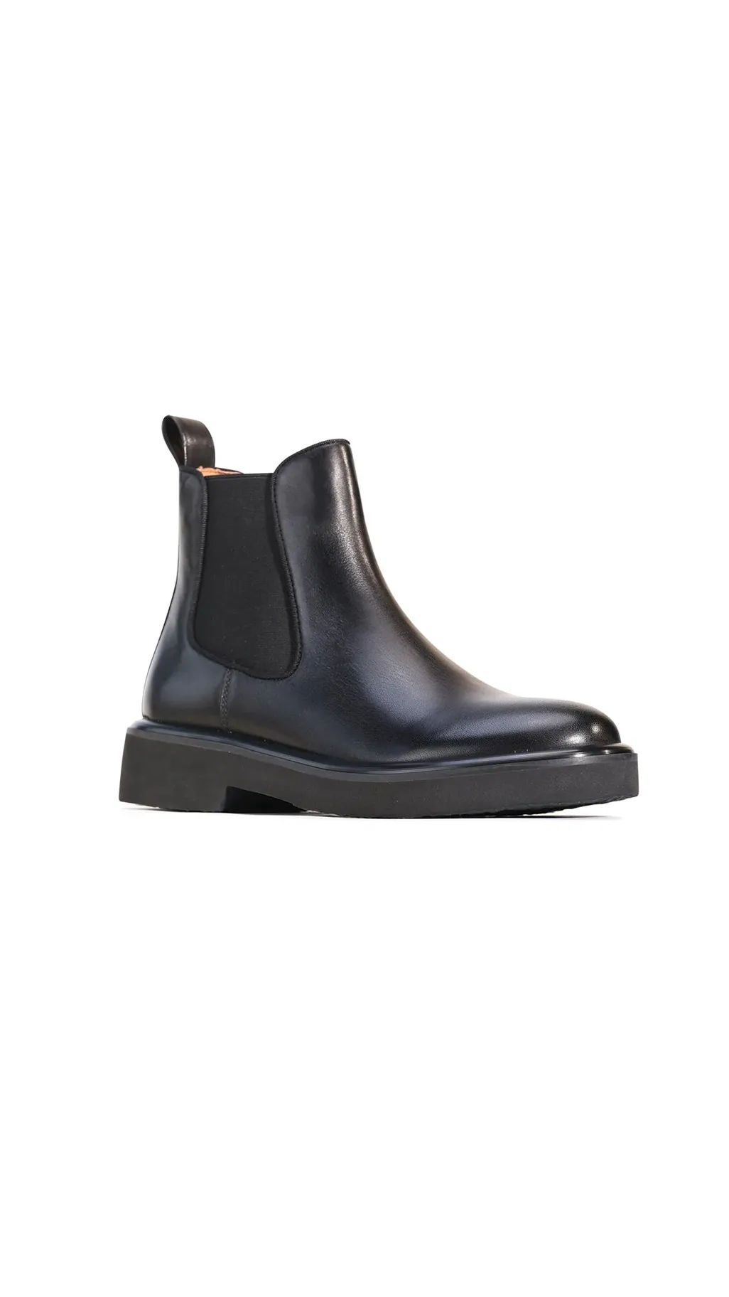 EOS Thea Black Chelsea Elastic Ankle Boot