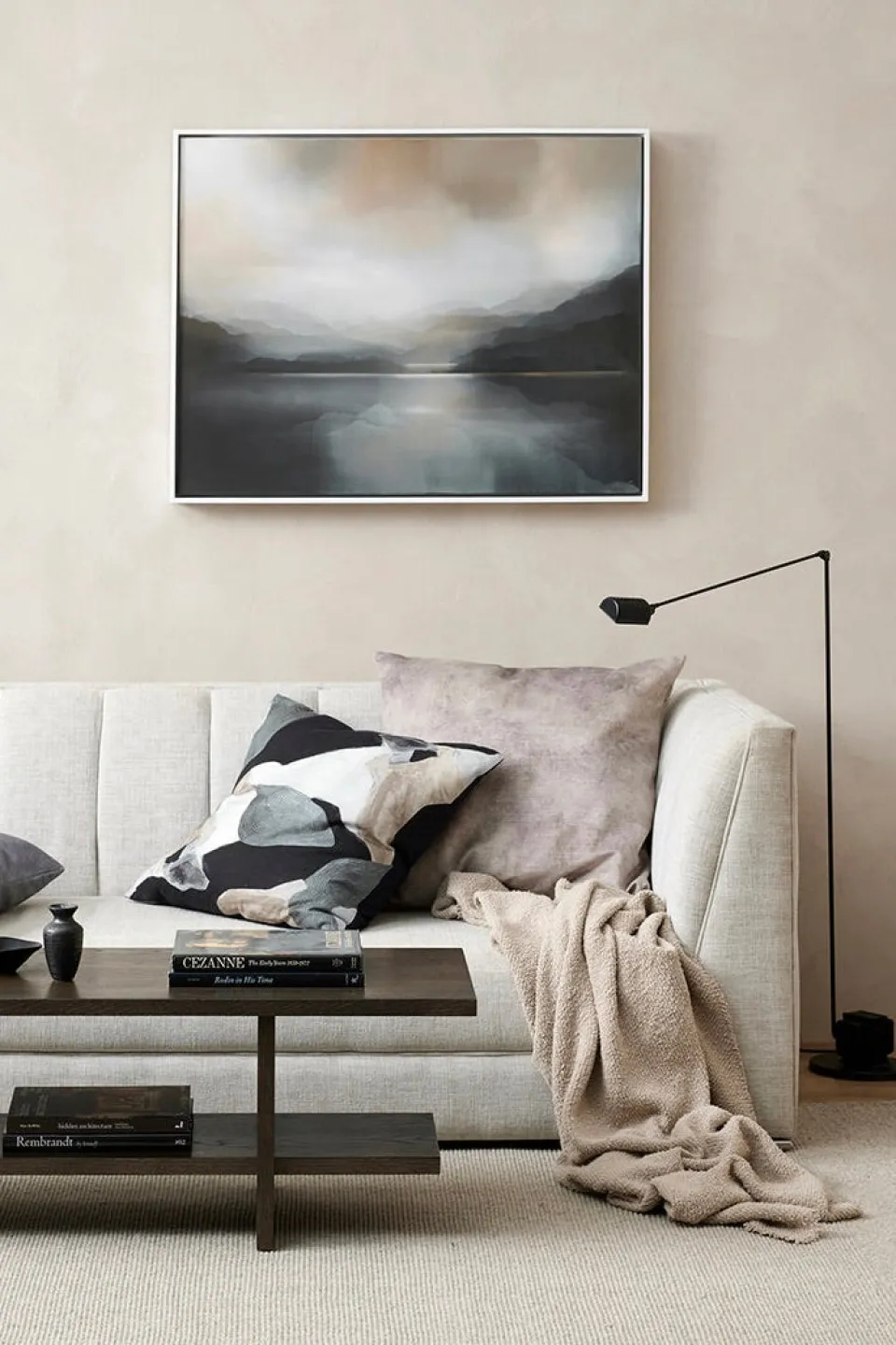 Baya Theo Trout Velvet Feather Inner 60x60cm Cushion