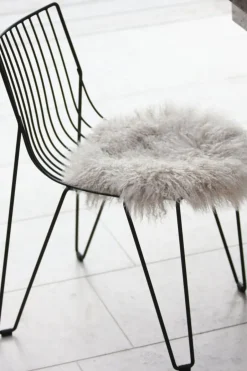 Home Lab Tibetan Lamb Fur Seat Warmer Fawn 40cm Dia