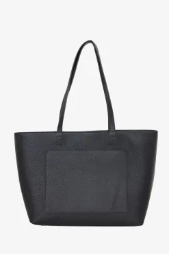 Saben Tilbury Black + Midnight Blue Leather Shoulder Bag