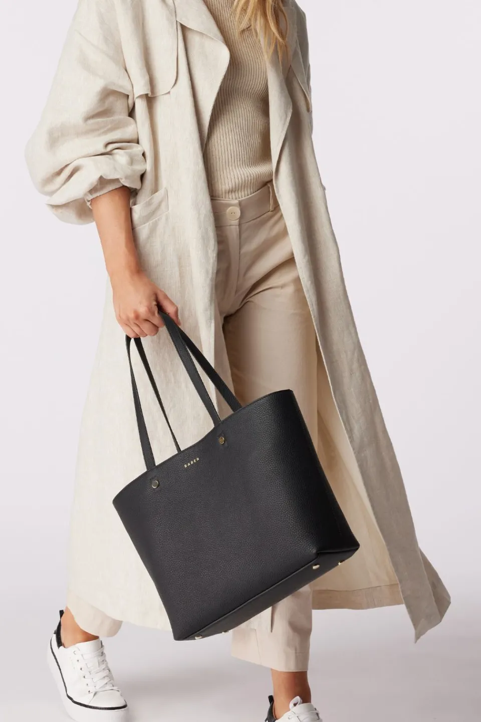 Saben Tilbury Leather Shoulder Bag Black + Prussian