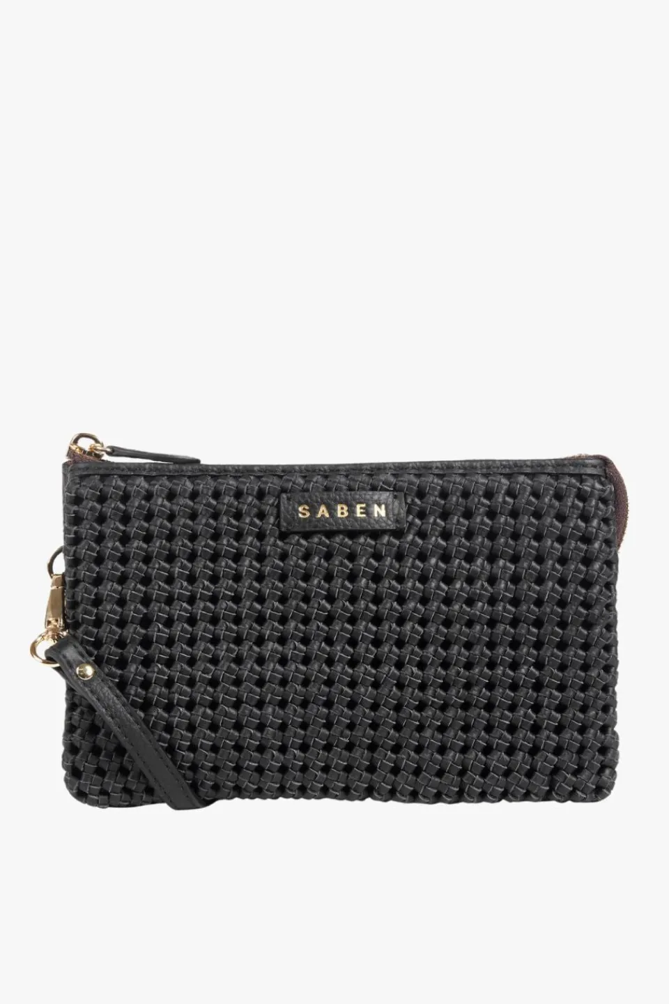 Saben Tilly Black Fine Braid Crossbody Bag