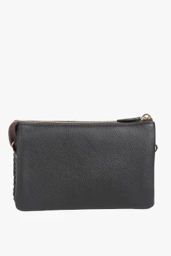 Saben Tilly Black Fine Braid Crossbody Bag