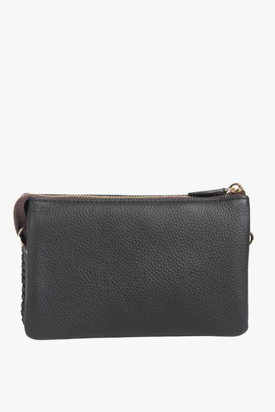 Saben Tilly Black Fine Braid Crossbody Bag