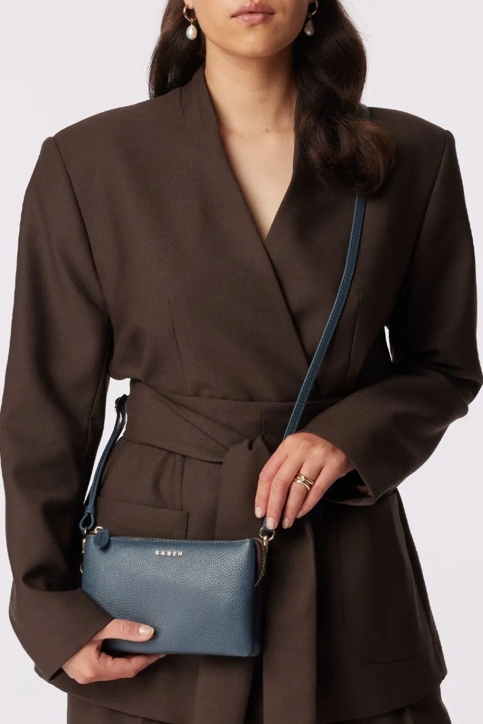 Saben Tilly Crossbody Prussian Leather Bag