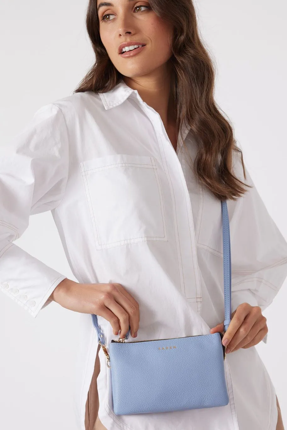 Saben Tilly Hydrangea Leather Crossbody Bag
