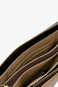 Saben Tilly Multi Pocket Biscotti Leather Crossbody Bag