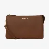 Saben Tilly Multi Pocket Nutshell Leather Crossbody Clutch