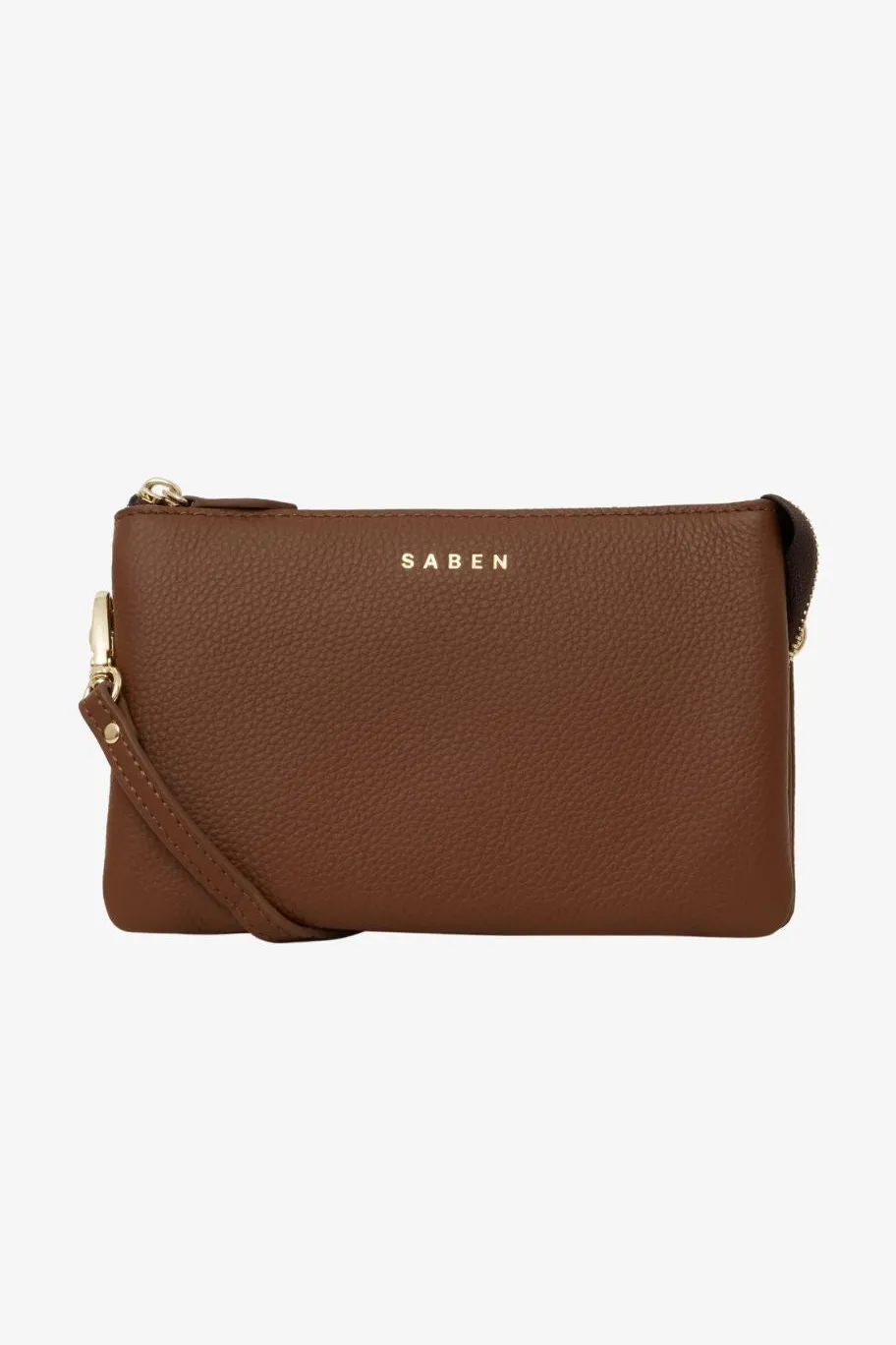 Saben Tilly Multi Pocket Nutshell Leather Crossbody Clutch