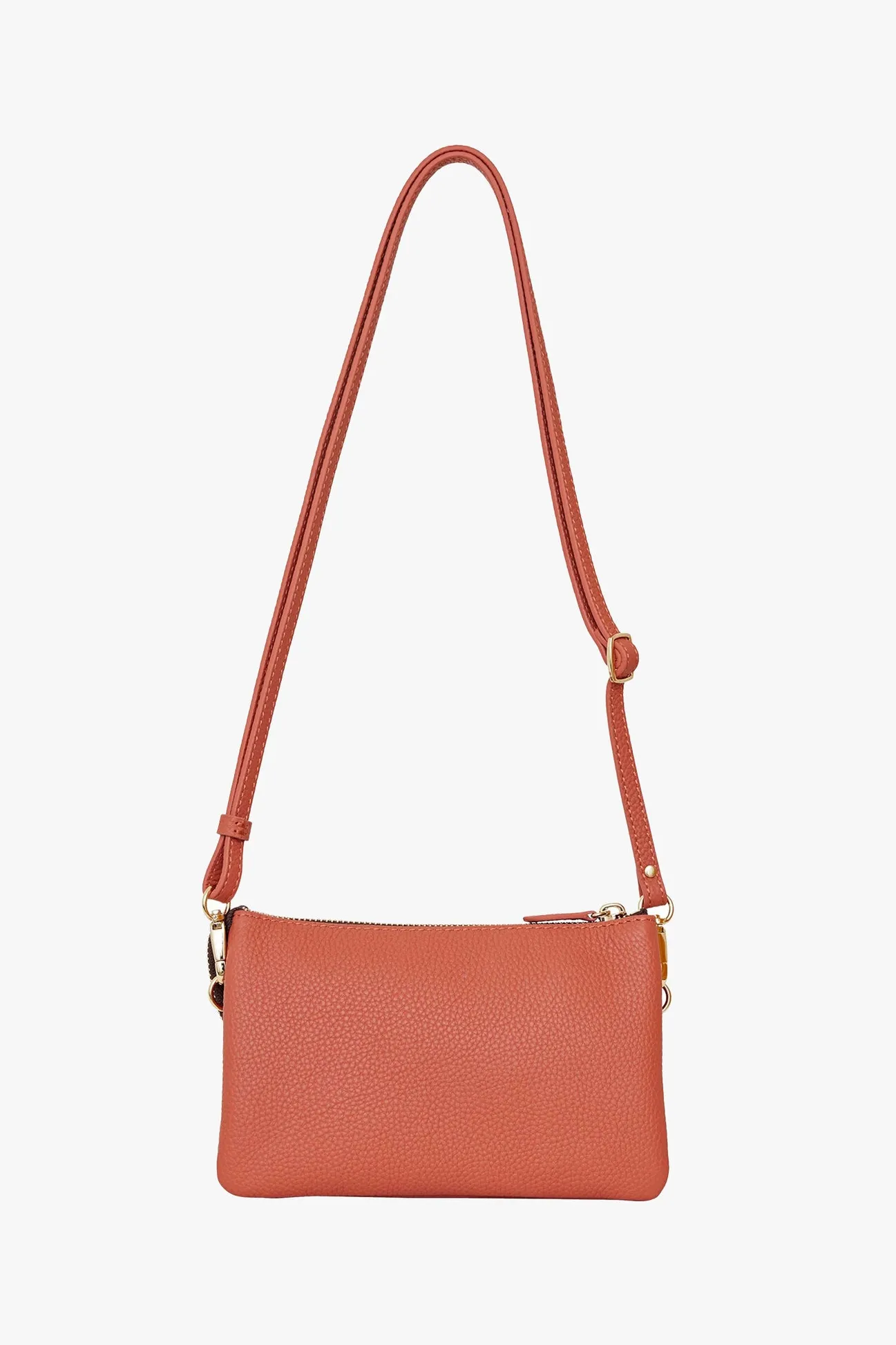 Saben Tilly Multi Pocket Terracotta Crossbody Clutch