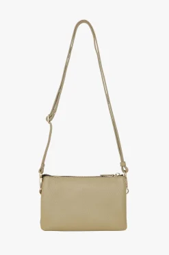 Saben Tilly Multi Pocket Tussock Pale Green Leather Crossbody Clutch