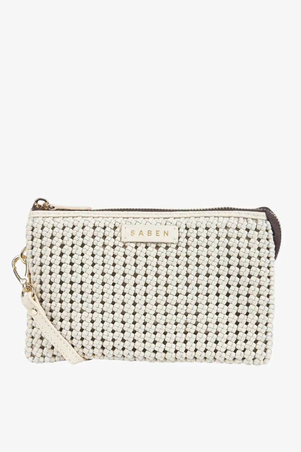 Saben Tilly Sand Fine Braid Crossbody Bag