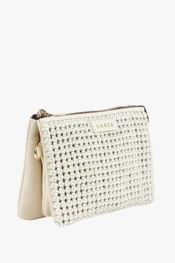 Saben Tilly Sand Fine Braid Crossbody Bag