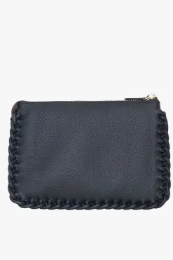 Saben Tilly's Big Sis Black Plait Edge Crossbody Bag