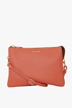 Saben Tilly's Big Sis Crossbody Terracotta Leather Large Clutch