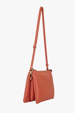 Saben Tilly's Big Sis Crossbody Terracotta Leather Large Clutch