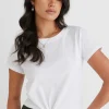 Humble + Heart Timely White Tie Front Organic Tee
